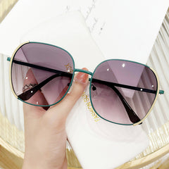 Oval Metal Sunglasses UV400 Outdoor Beach Glasses