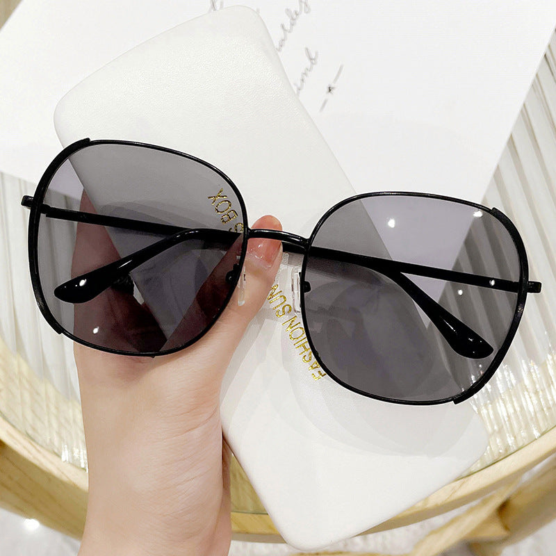 Oval Metal Sunglasses UV400 Outdoor Beach Glasses