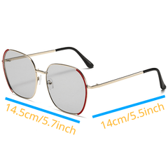 Oval Metal Sunglasses UV400 Outdoor Beach Glasses