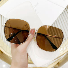 Oval Metal Sunglasses UV400 Outdoor Beach Glasses