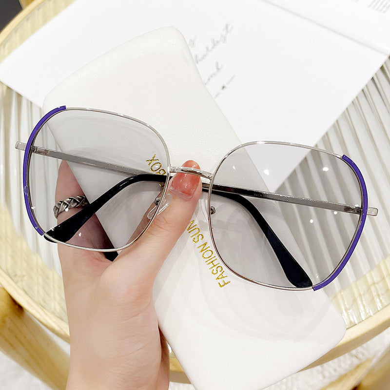 Oval Metal Sunglasses UV400 Outdoor Beach Glasses
