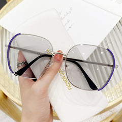 Oval Metal Sunglasses UV400 Outdoor Beach Glasses