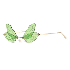 Y2K Dragonfly Rimless Sunglasses UV400
