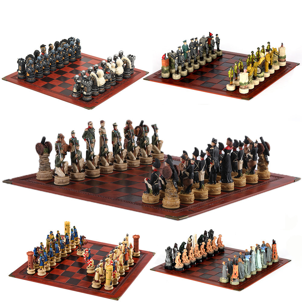 Historical Figures Chess Set Skin Board Game Toy Gift