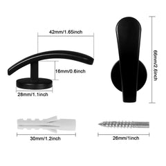 2pcs Metal Curtain Hooks & Holdbacks for Easy Drapery Hanging