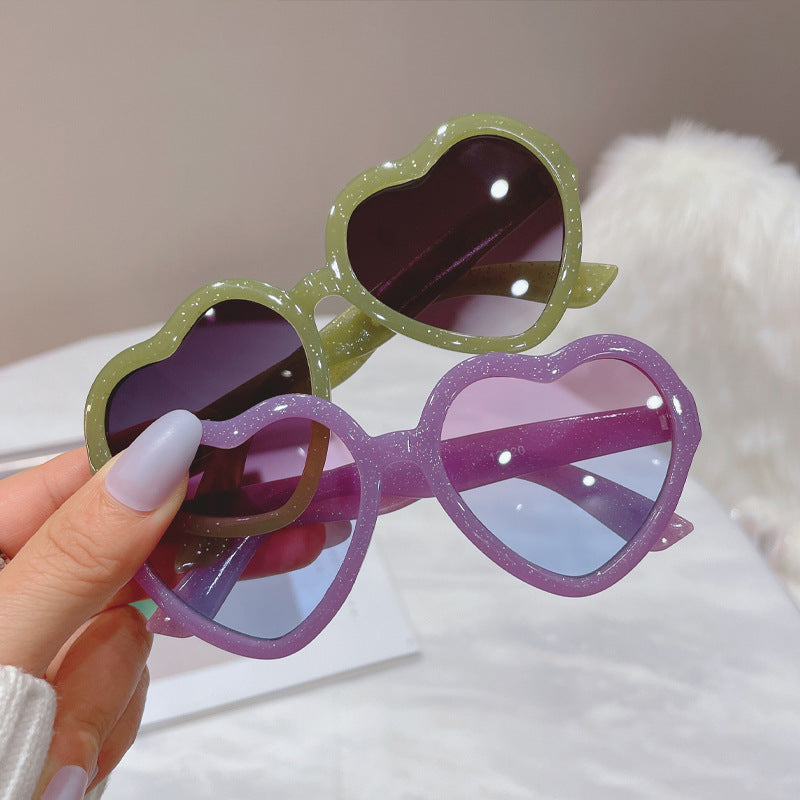 Y2K Heart Shaped Sunglasses Sun Protection for Party Boys Girls