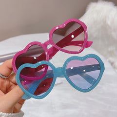 Y2K Heart Shaped Sunglasses Sun Protection for Party Boys Girls