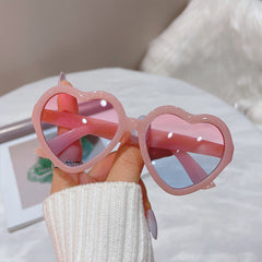 Y2K Heart Shaped Sunglasses Sun Protection for Party Boys Girls