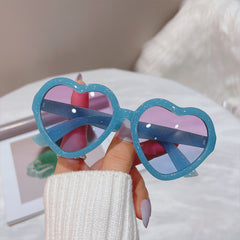 Y2K Heart Shaped Sunglasses Sun Protection for Party Boys Girls