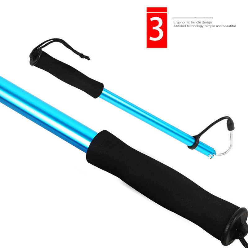 Telescopic Fishing Gaff Aluminum Pole with Handle and Hook