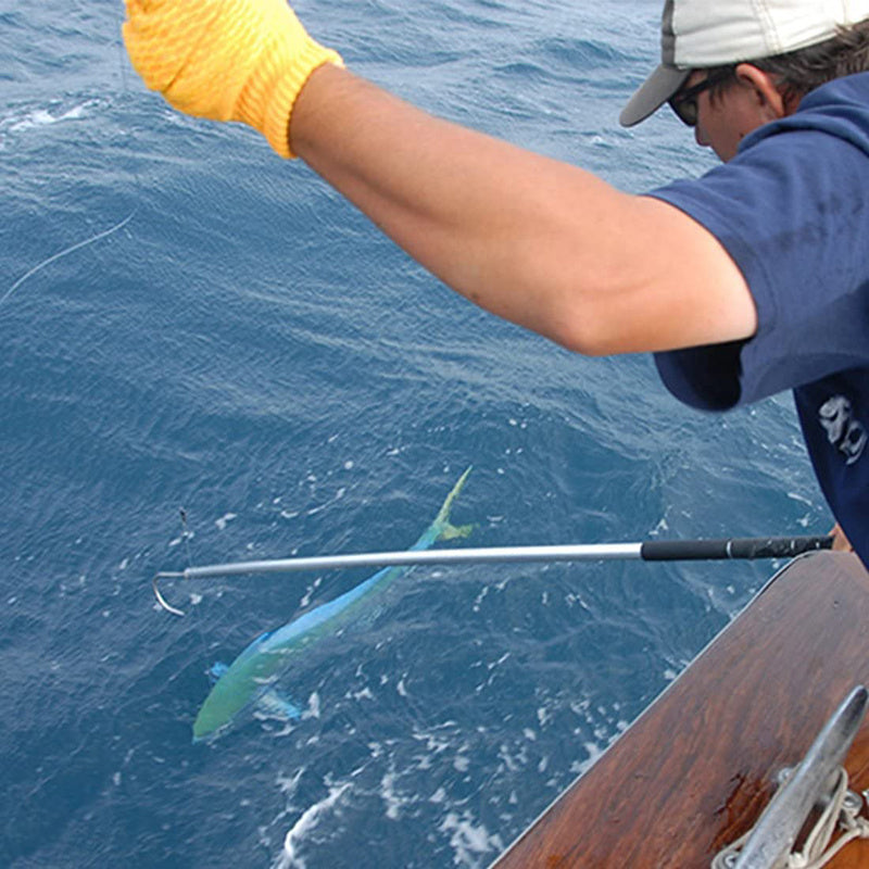 Telescopic Fishing Gaff Aluminum Pole with Handle and Hook