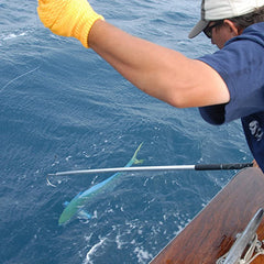 Telescopic Fishing Gaff Aluminum Pole with Handle and Hook
