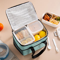Insulated Lunch Storage Bag Portable Satchel Bag