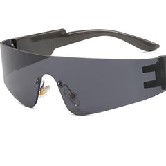 Men's Rimless Punk Sunglasses UV Protection Sports Sunglasses
