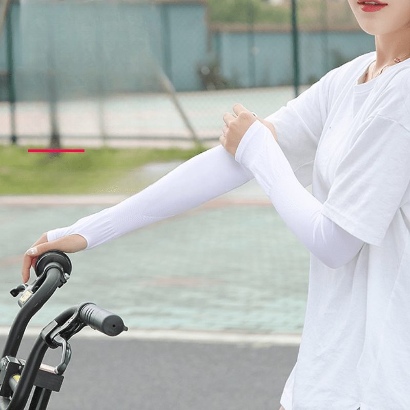 Summer Ice Silk UV Protection Gloves Arm Covers for Outdoor Activities