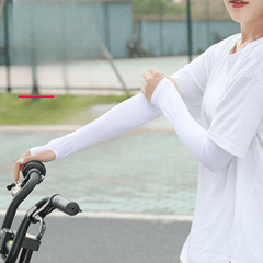 Summer Ice Silk UV Protection Gloves Arm Covers for Outdoor Activities