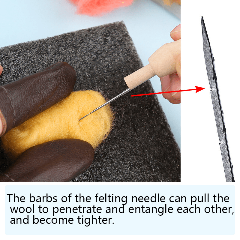 20PCS Felting Kit with Needles, Handle, Storage Tube - DIY Felting Crafts Tools