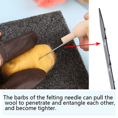 20PCS Felting Kit with Needles, Handle, Storage Tube - DIY Felting Crafts Tools