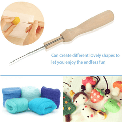 20PCS Felting Kit with Needles, Handle, Storage Tube - DIY Felting Crafts Tools