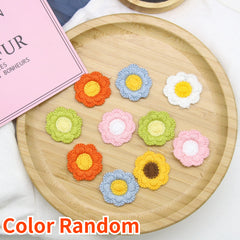 5pcs Embroidery Flowers Patches Sew On Appliques DIY Hair Clip Decor Supplies