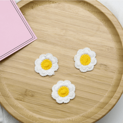 5pcs Embroidery Flowers Patches Sew On Appliques DIY Hair Clip Decor Supplies