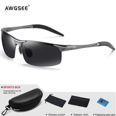 Men's Polarized Aluminum Frame Sunglasses UV400 Anti Glare Eyewear