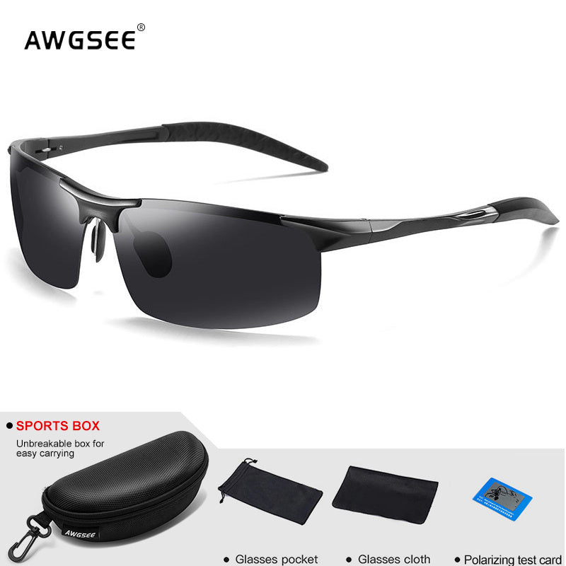 Men's Polarized Aluminum Frame Sunglasses UV400 Anti Glare Eyewear