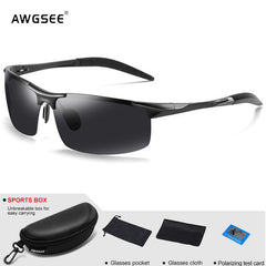 Men's Polarized Aluminum Frame Sunglasses UV400 Anti Glare Eyewear