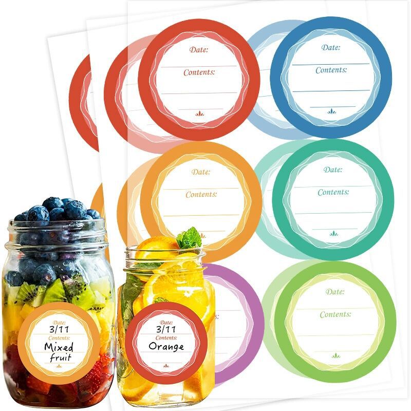 Dissolvable Food Labels 1.5-Inch No Residue Washable Jar Labels