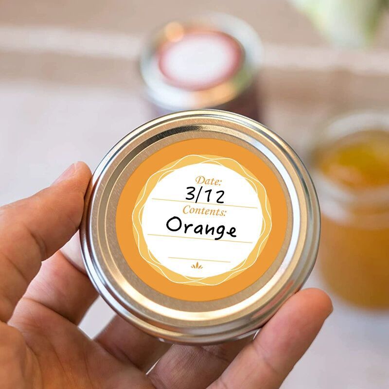 Dissolvable Food Labels 1.5-Inch No Residue Washable Jar Labels