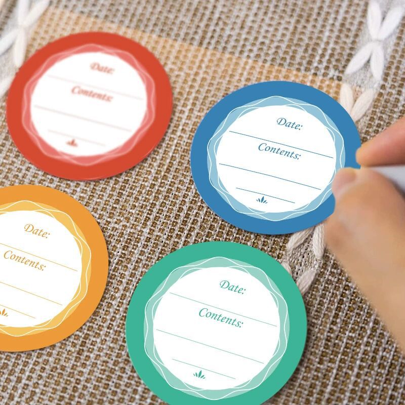 Dissolvable Food Labels 1.5-Inch No Residue Washable Jar Labels
