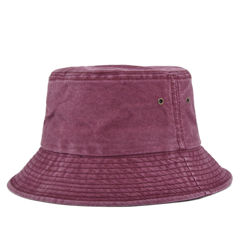Unisex Fishing Denim Bucket Hat Vintage Washed Sun Protection