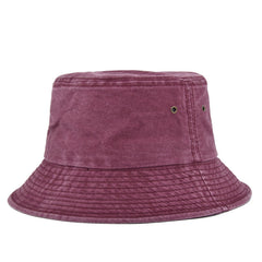 Unisex Fishing Denim Bucket Hat Vintage Washed Sun Protection