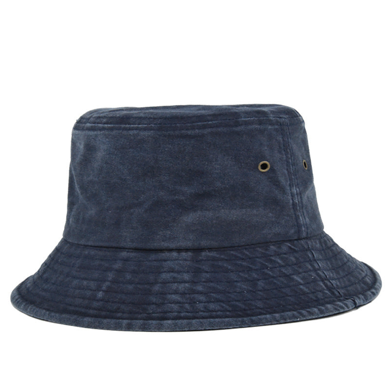 Unisex Fishing Denim Bucket Hat Vintage Washed Sun Protection