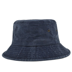Unisex Fishing Denim Bucket Hat Vintage Washed Sun Protection