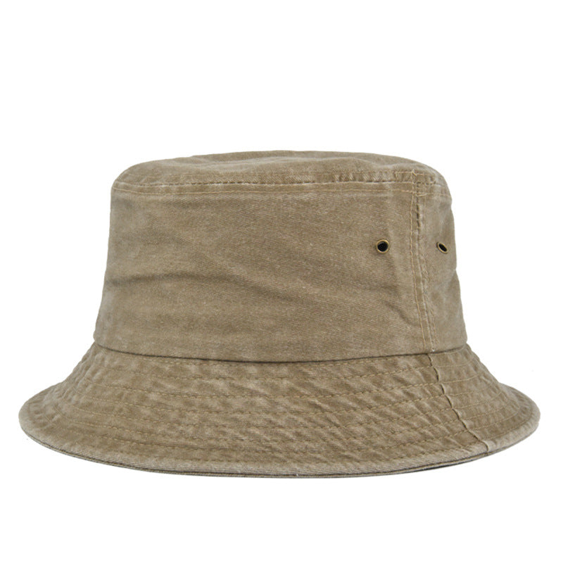 Unisex Fishing Denim Bucket Hat Vintage Washed Sun Protection