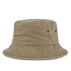 Unisex Fishing Denim Bucket Hat Vintage Washed Sun Protection