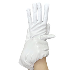 Women Short Bridal Wedding Gloves Cosplay Props Party Leather Gloves