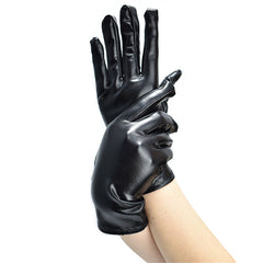 Women Short Bridal Wedding Gloves Cosplay Props Party Leather Gloves