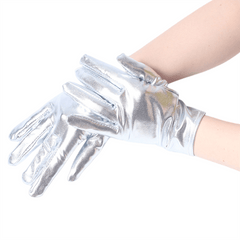 Women Short Bridal Wedding Gloves Cosplay Props Party Leather Gloves