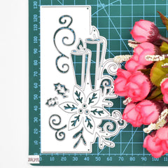 Flower Candle Edge Die Cut Stencil Template for DIY Scrapbooking Embossing