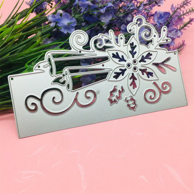Flower Candle Edge Die Cut Stencil Template for DIY Scrapbooking Embossing