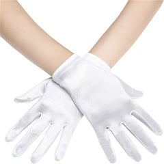 Women Short Bridal Wedding Gloves Cosplay Props Party Terylene Gloves
