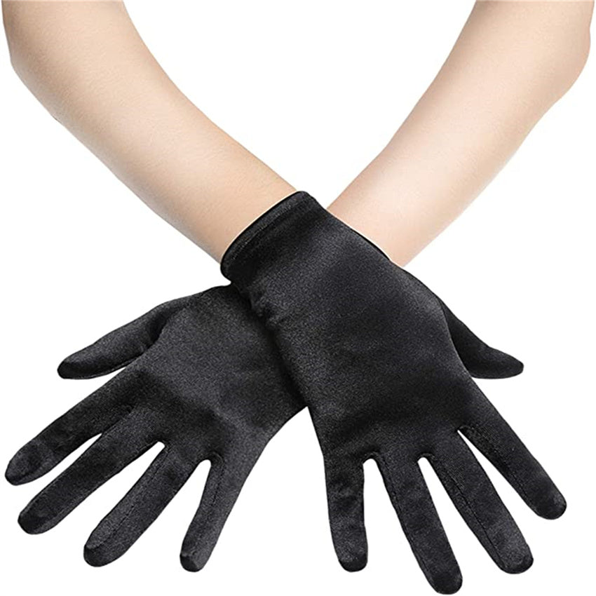 Women Short Bridal Wedding Gloves Cosplay Props Party Terylene Gloves