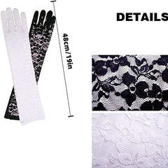 Long Lace Bridal Gloves for Women