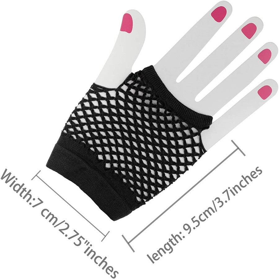 Short Fishnet Mitt Women's Gloves Y2K Decoration