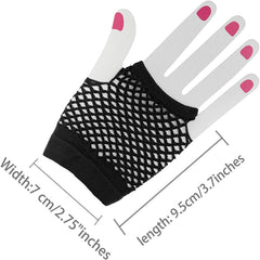 Short Fishnet Mitt Women's Gloves Y2K Decoration