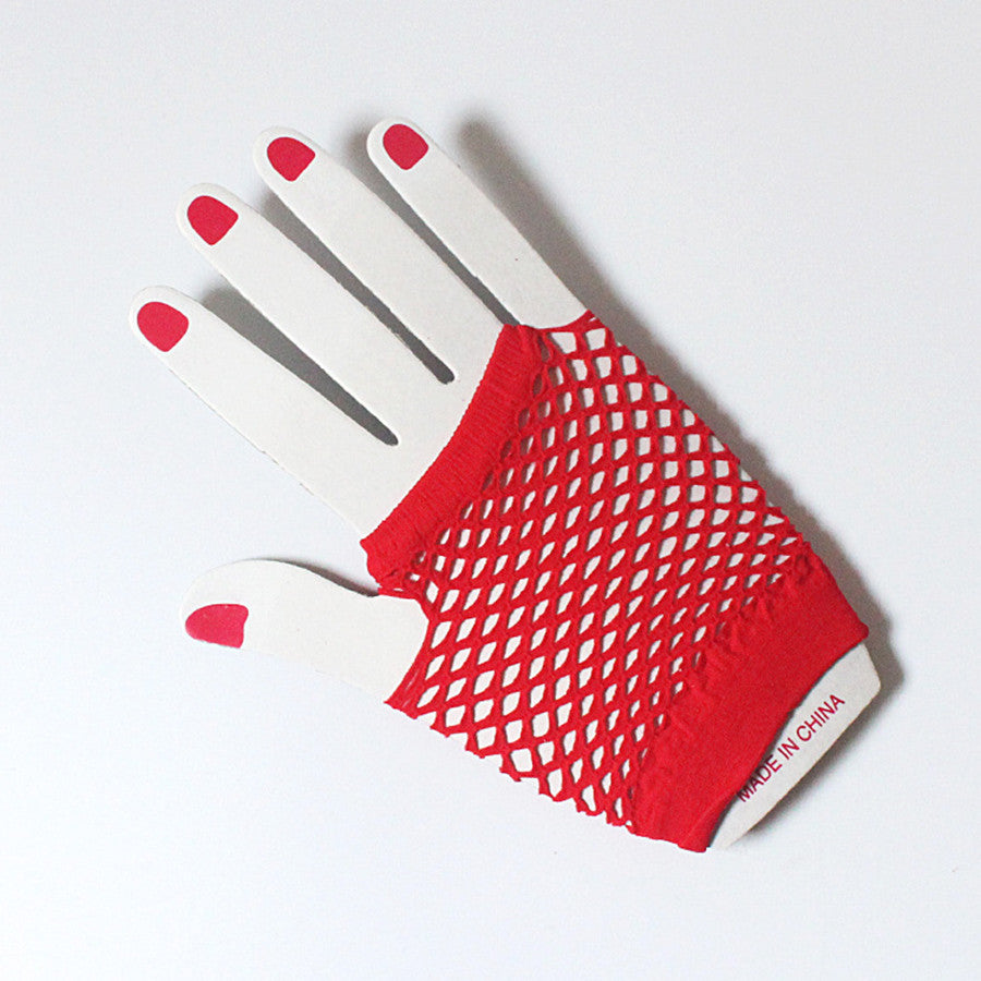 Short Fishnet Mitt Women's Gloves Y2K Decoration