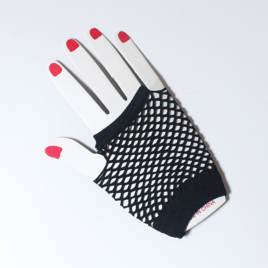 Short Fishnet Mitt Women's Gloves Y2K Decoration