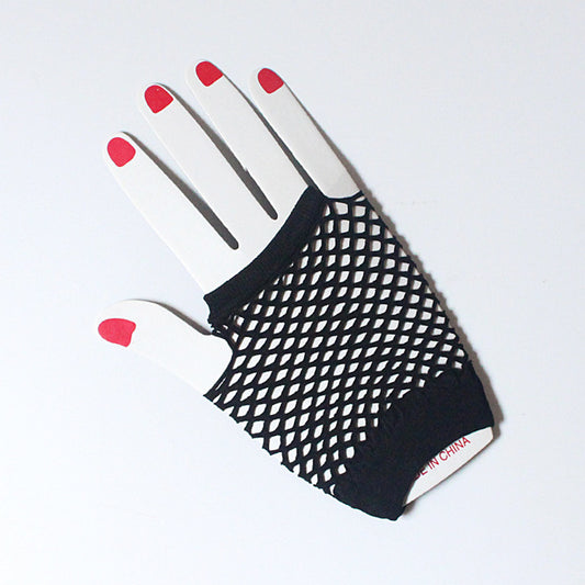 Short Fishnet Mitt Women's Gloves Y2K Decoration